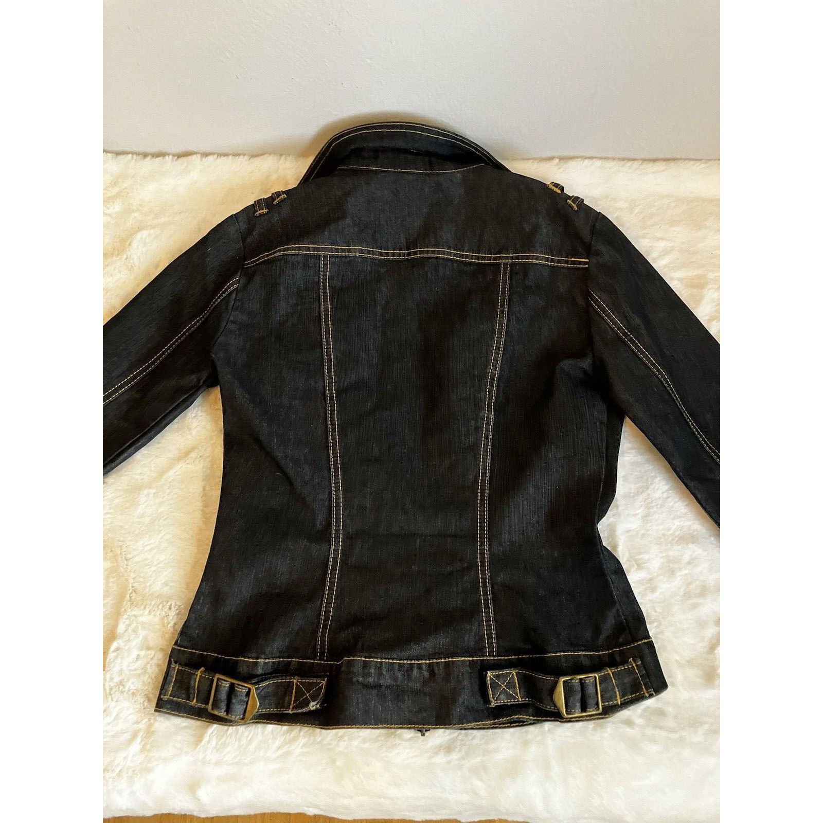 Other Bisou Bisou Womens Denim Jean Jacket Size small RN# 93677 Size L / US 10 / IT 46 - 3 Thumbnail