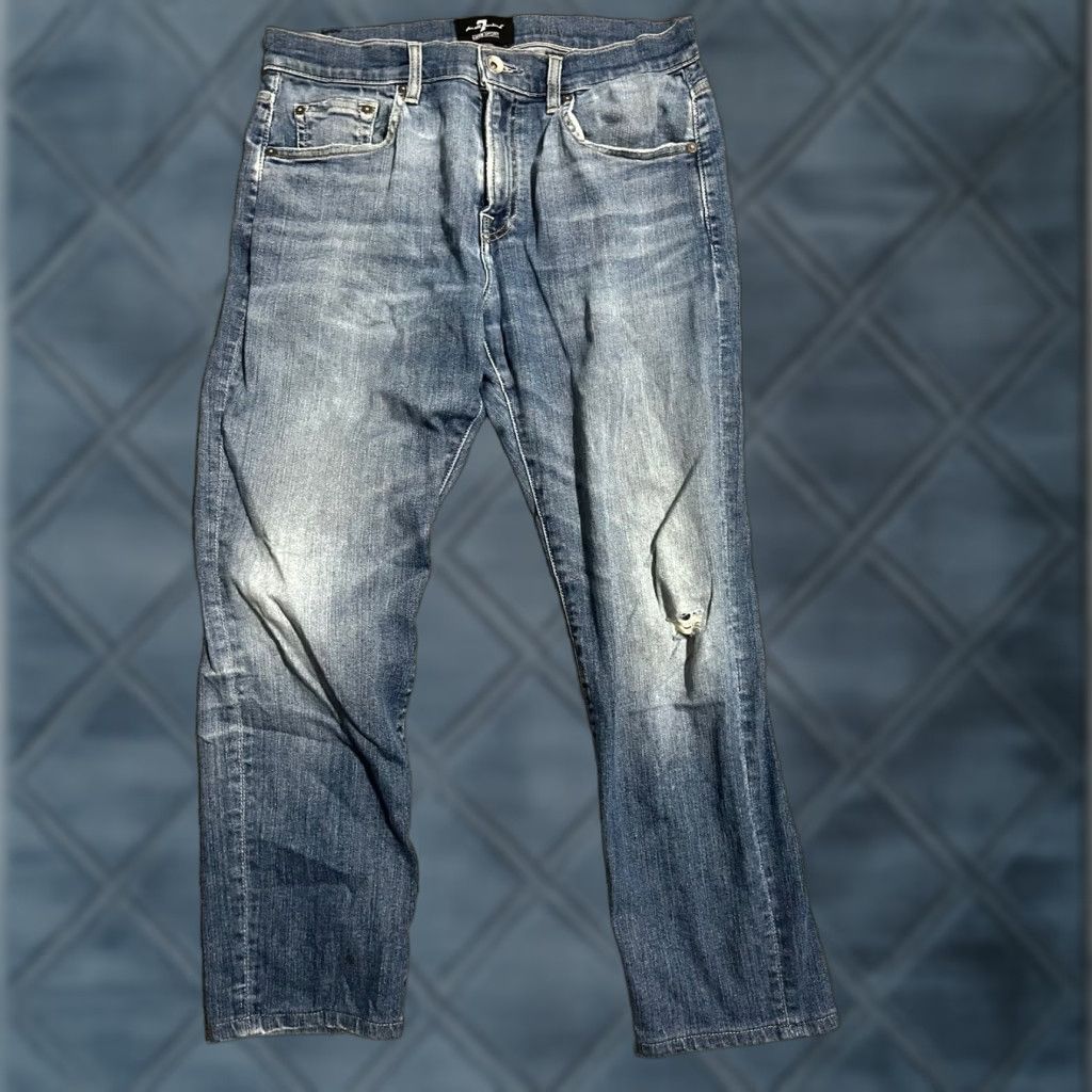 7 For All Mankind 7 FOR ALL MANKIND Jeans Mens 31 Slim Fit Ryley True Skinny Mid-Rise Dark Blue Denim Size US 31 - 1 Thumbnail