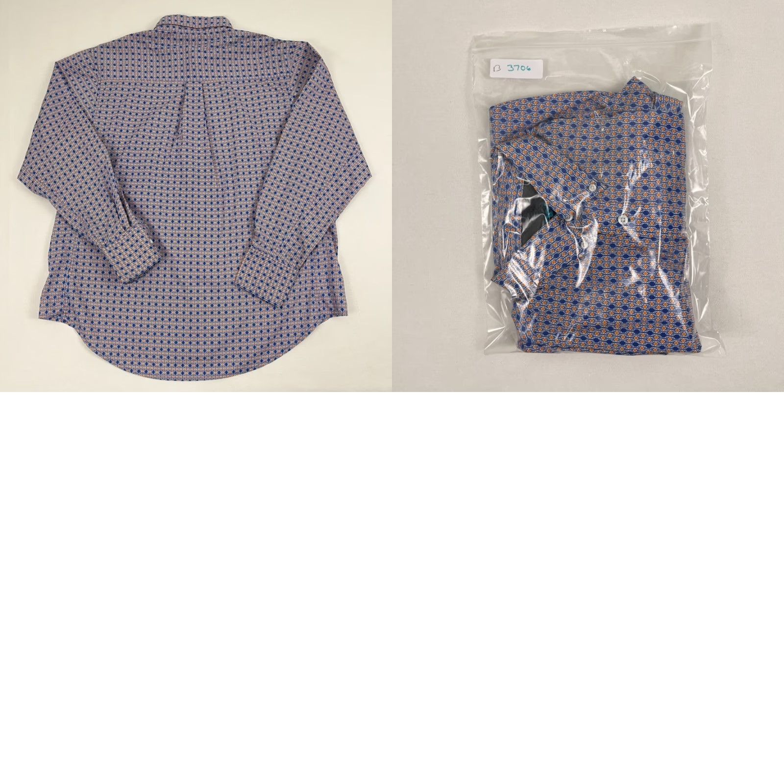 Wrangler Wrangler 20X Competition Shirt Mens XL Orange Blue Geomtric Western Cowboy Geometric Size US XL / EU 56 / 4 - 8 Thumbnail