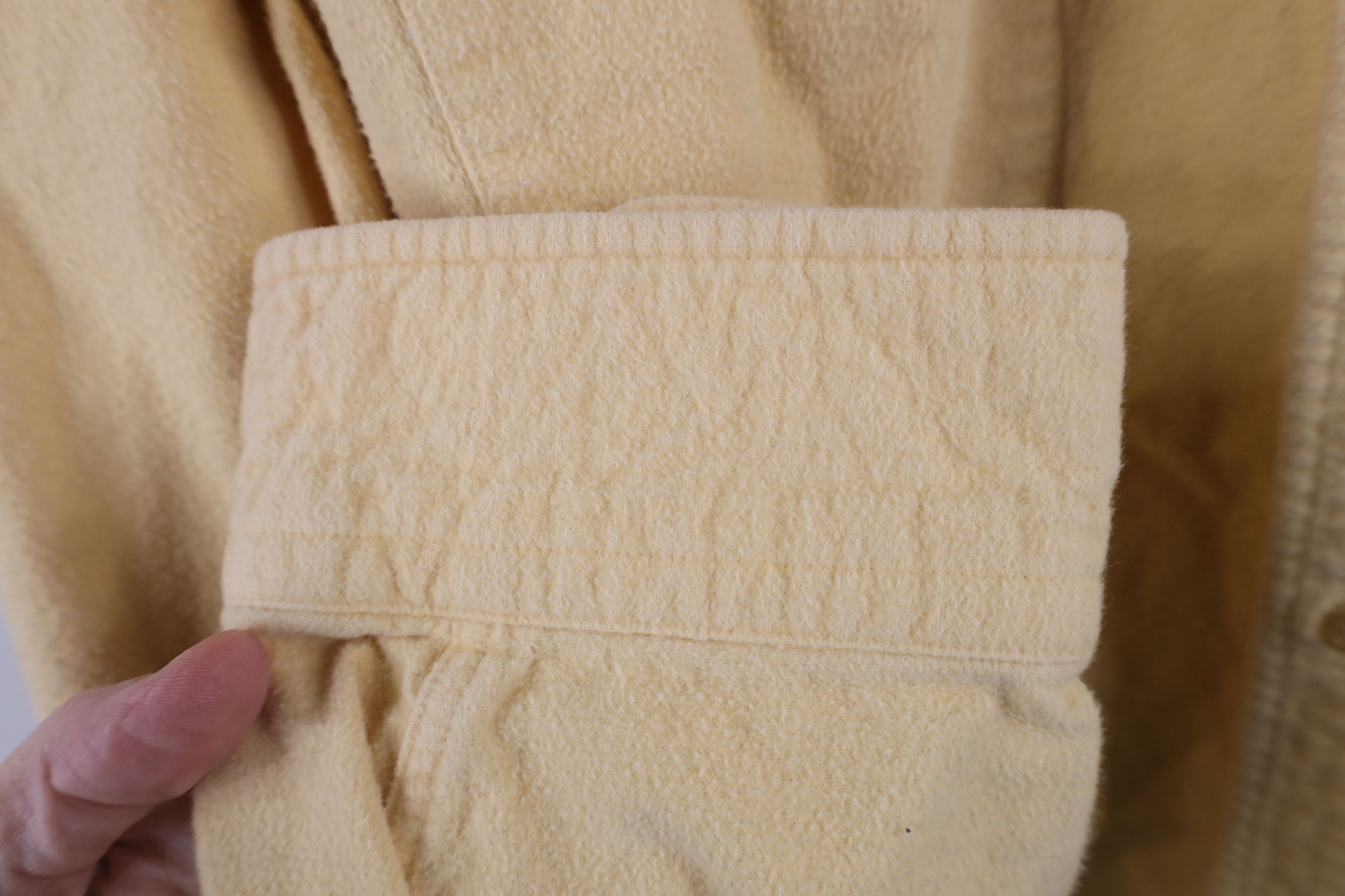 Lands' End × Vintage Vintage 90s Lands End Chamois Cloth Button Shirt Yellow Size US XL / EU 56 / 4 - 7 Thumbnail