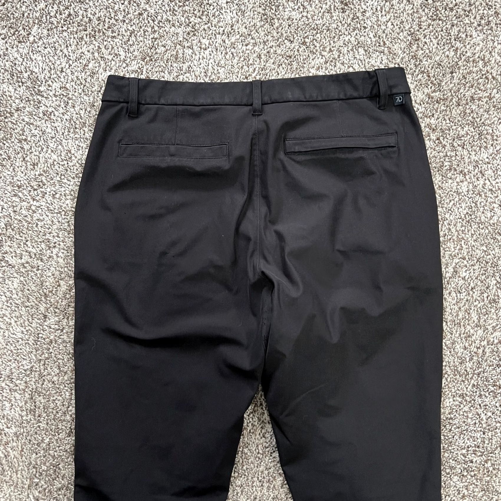 Vintage 7 Diamonds Infinity Polyester Woven Chino Pants Black Men 32x32 Slim Straight Pockets Size US 32 / EU 48 - 7 Thumbnail