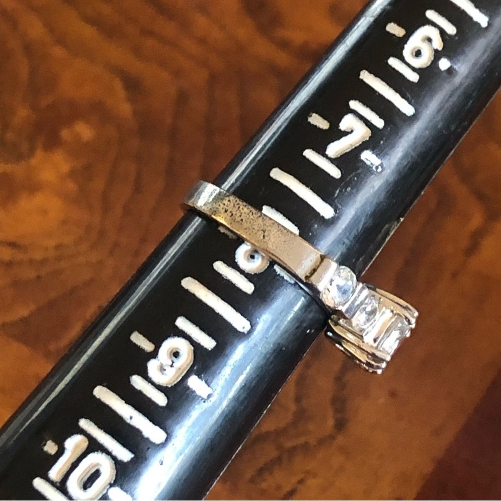 Vintage Vintage 14kt white gold cubic zirconia wedding band Size ONE SIZE - 6 Thumbnail