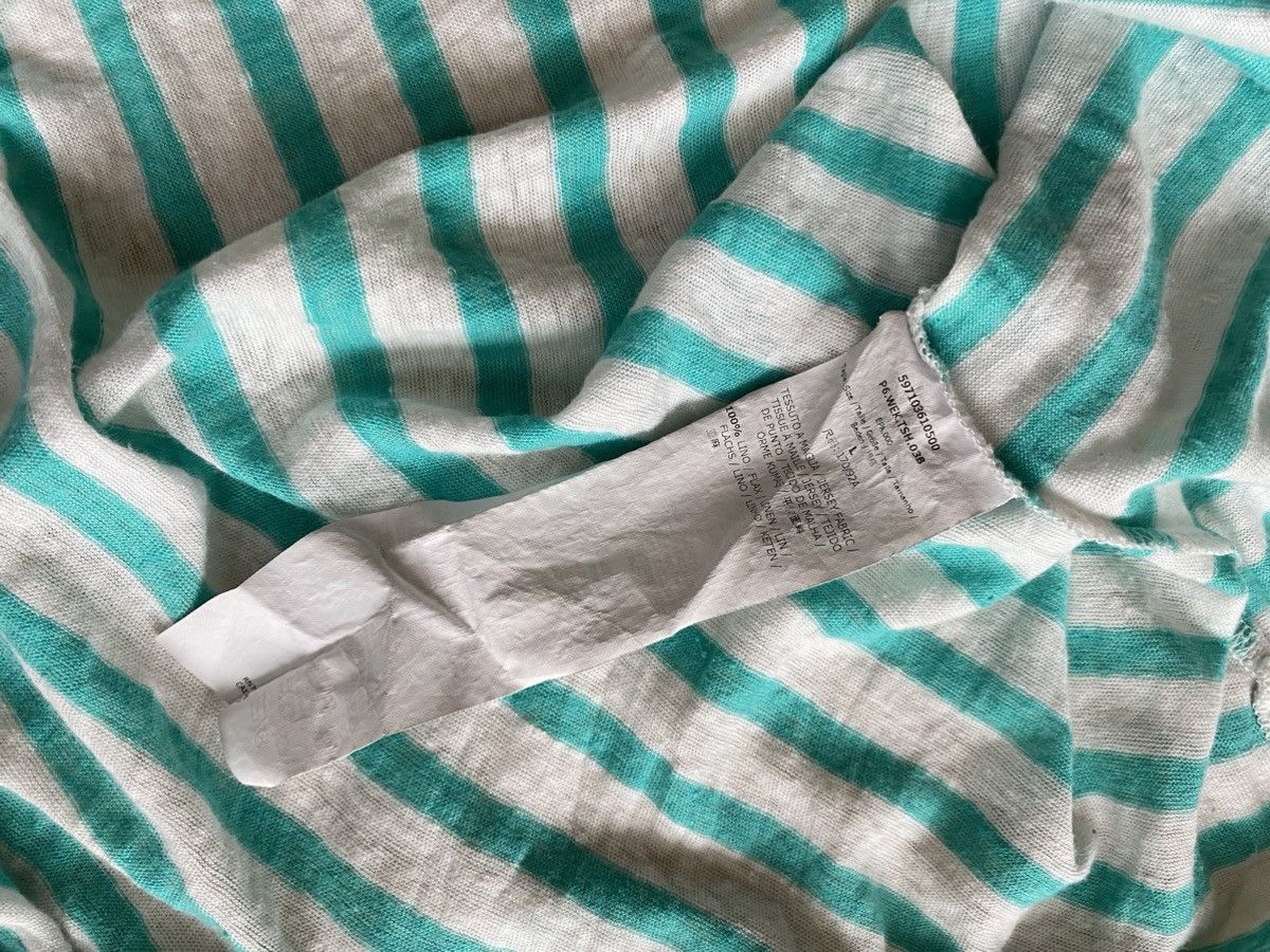 Max Mara × Weekend Max Mara Max Mara Weekend Linen stripe long t shirt vintage Size L / US 10 / IT 46 - 6 Thumbnail
