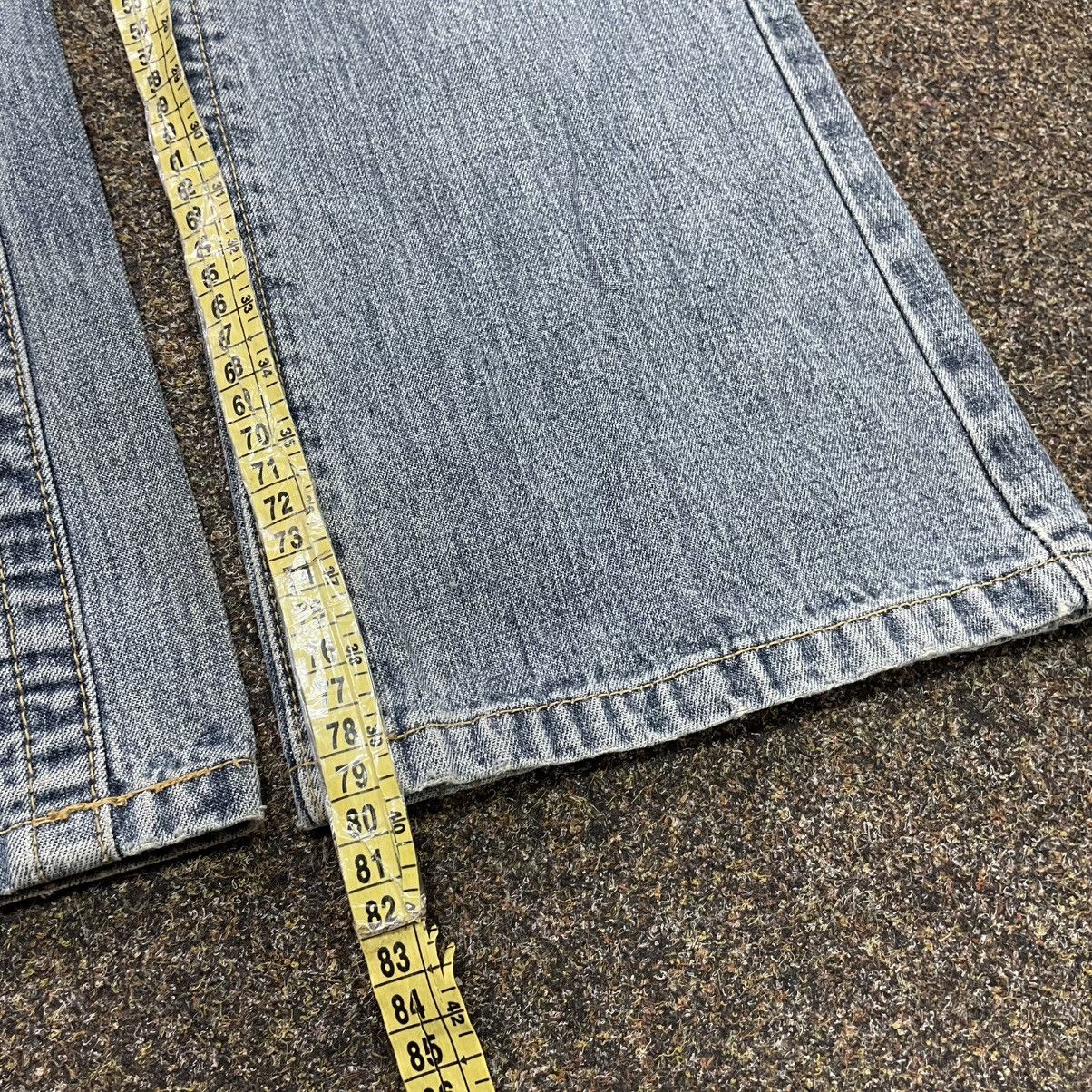Vintage Vintage Y2K Light Wash Baggy Wide Leg Flared Jeans Grunge Size 32" / US 10 / IT 46 - 7 Thumbnail