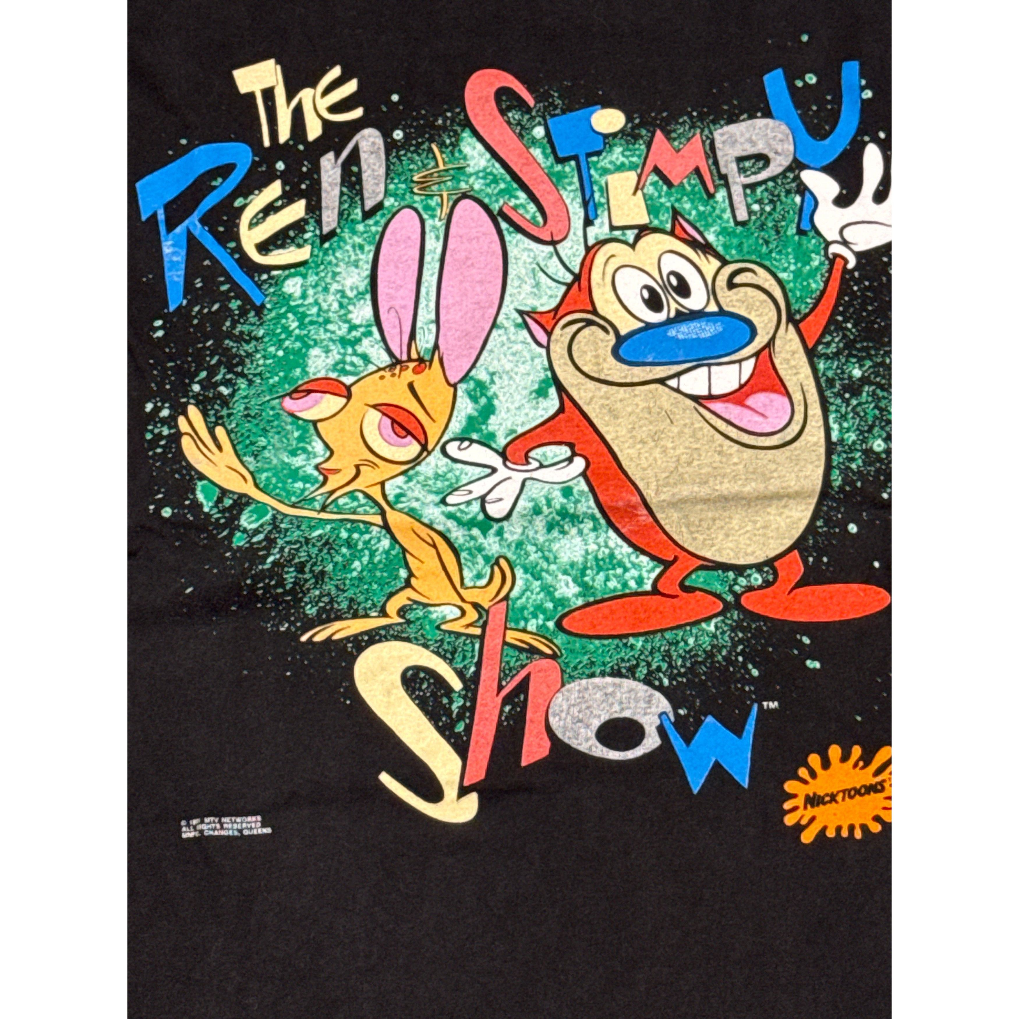 Other 1991 Ren and Stimpy Show Nickelodeon MTV Changes Black XL T- Size US XL / EU 56 / 4 - 3 Thumbnail