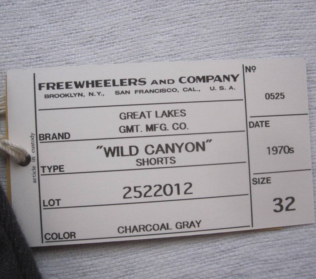 Freewheelers "WILD CANYON" SHORTS (32) Size US 32 / EU 48 - 2 Thumbnail