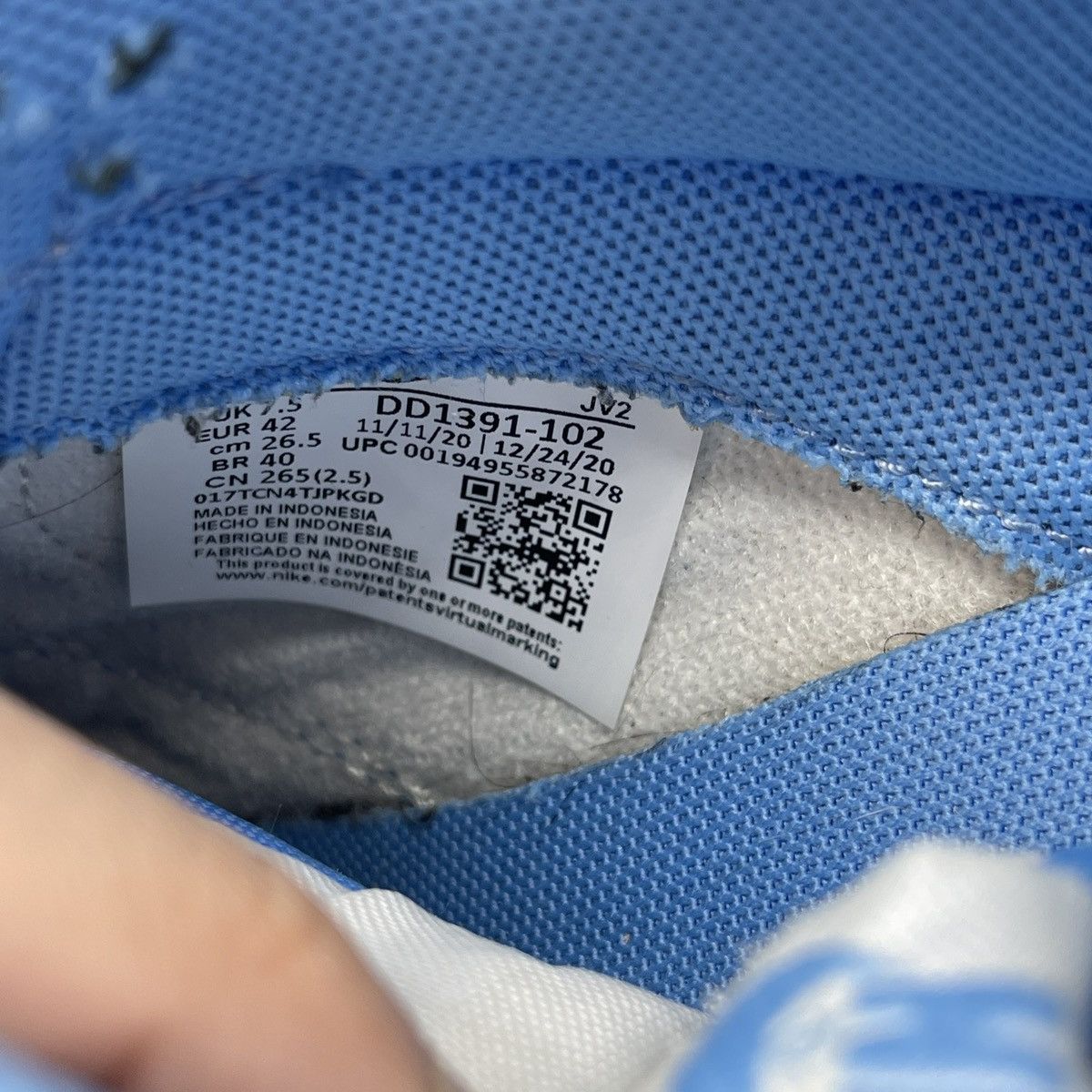 Nike Dunk low university blue Size US 8.5 / EU 41-42 - 8 Thumbnail