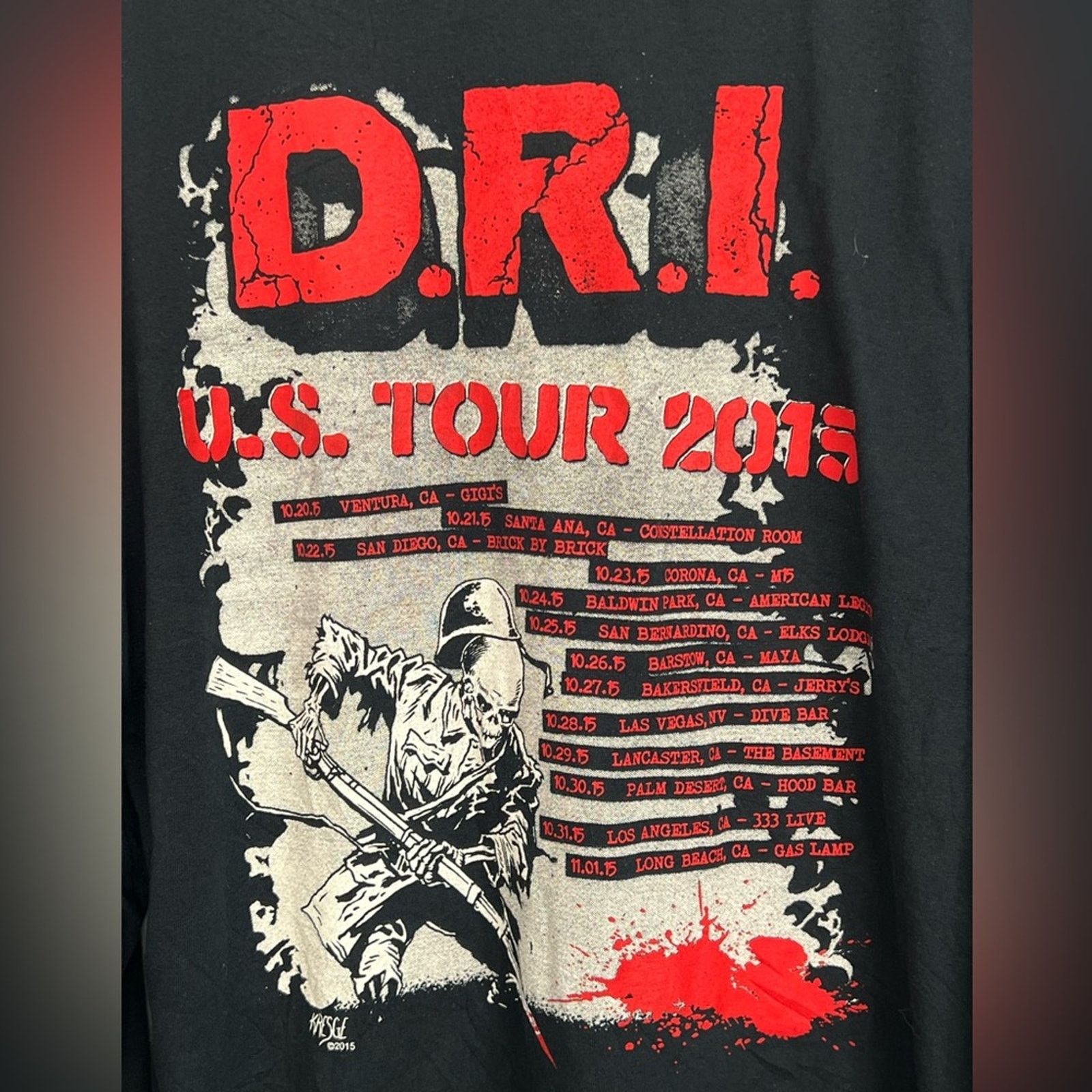 Gildan D.R.I. Dirty Rotten Imbeciles Tour Band Tee Longsleeve Shirt Size US XL / EU 56 / 4 - 7 Thumbnail