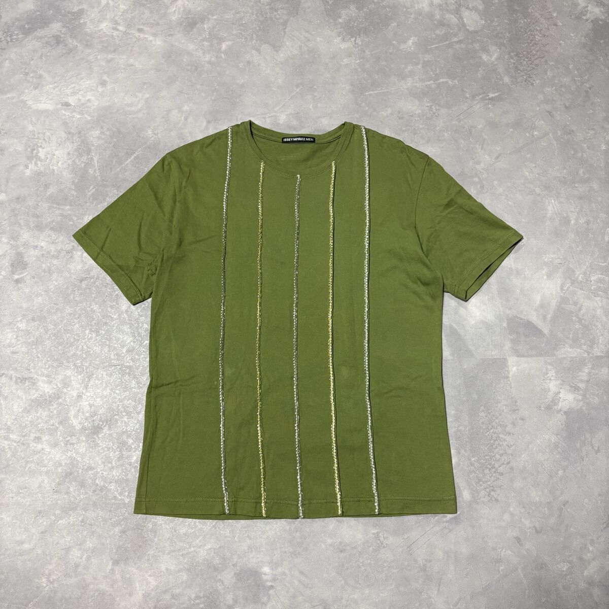 Issey Miyake ISSEY MIYAKE Olive Green Stitch T Shirt Archive Japan Size 2 Size US M / EU 48-50 / 2 - 1 Thumbnail