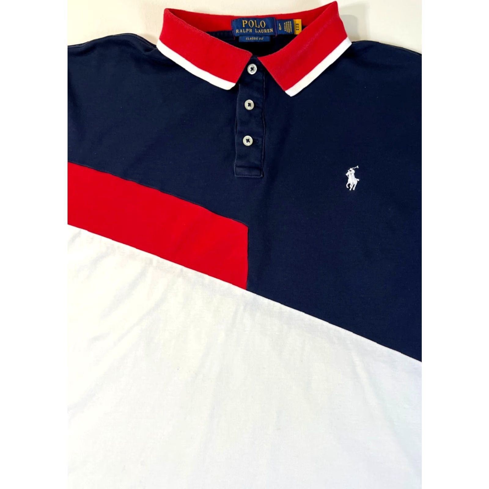 Polo Ralph Lauren Polo Ralph Lauren Polo Shirt Colorblock Sz L Mens Polo Shirt Colorblock Multicolor Cotton Embroidered Classic Fit Short Sleeve N/A Size US L / EU 52-54 / 3 - 3 Thumbnail