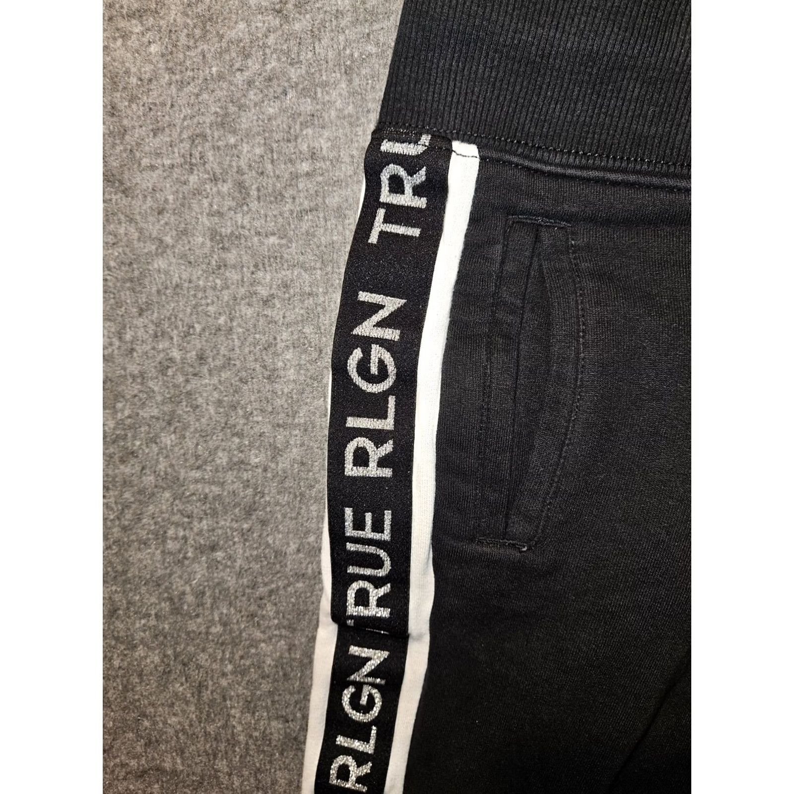 True Religion True Religion Joggers Women's XS Black Pull On Pockets Logo Active Running Size 26" / US 2 / IT 38 - 6 Thumbnail