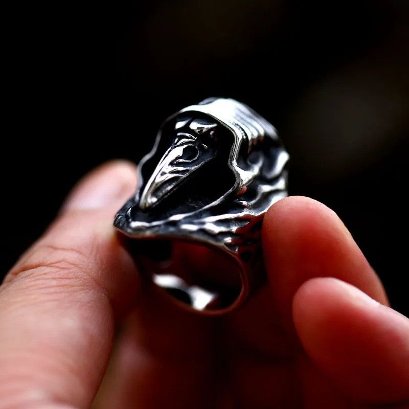 Jewelry × Vintage Crow Skull Zircon Ring Size ONE SIZE - 4 Thumbnail