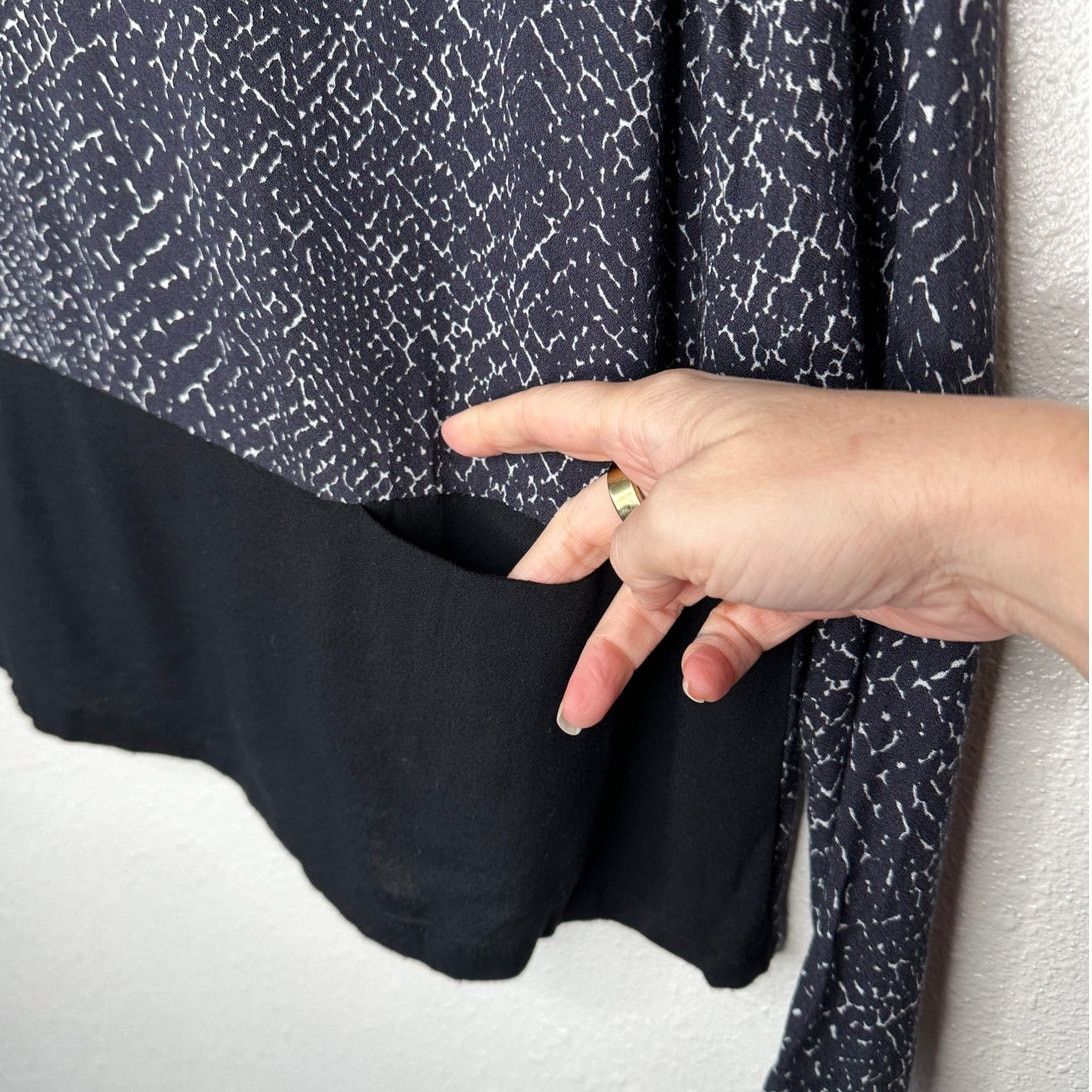 Other LA Made Black Cream Snake Print Front Pocket Back Zip Top S Size S / US 4 / IT 40 - 4 Thumbnail