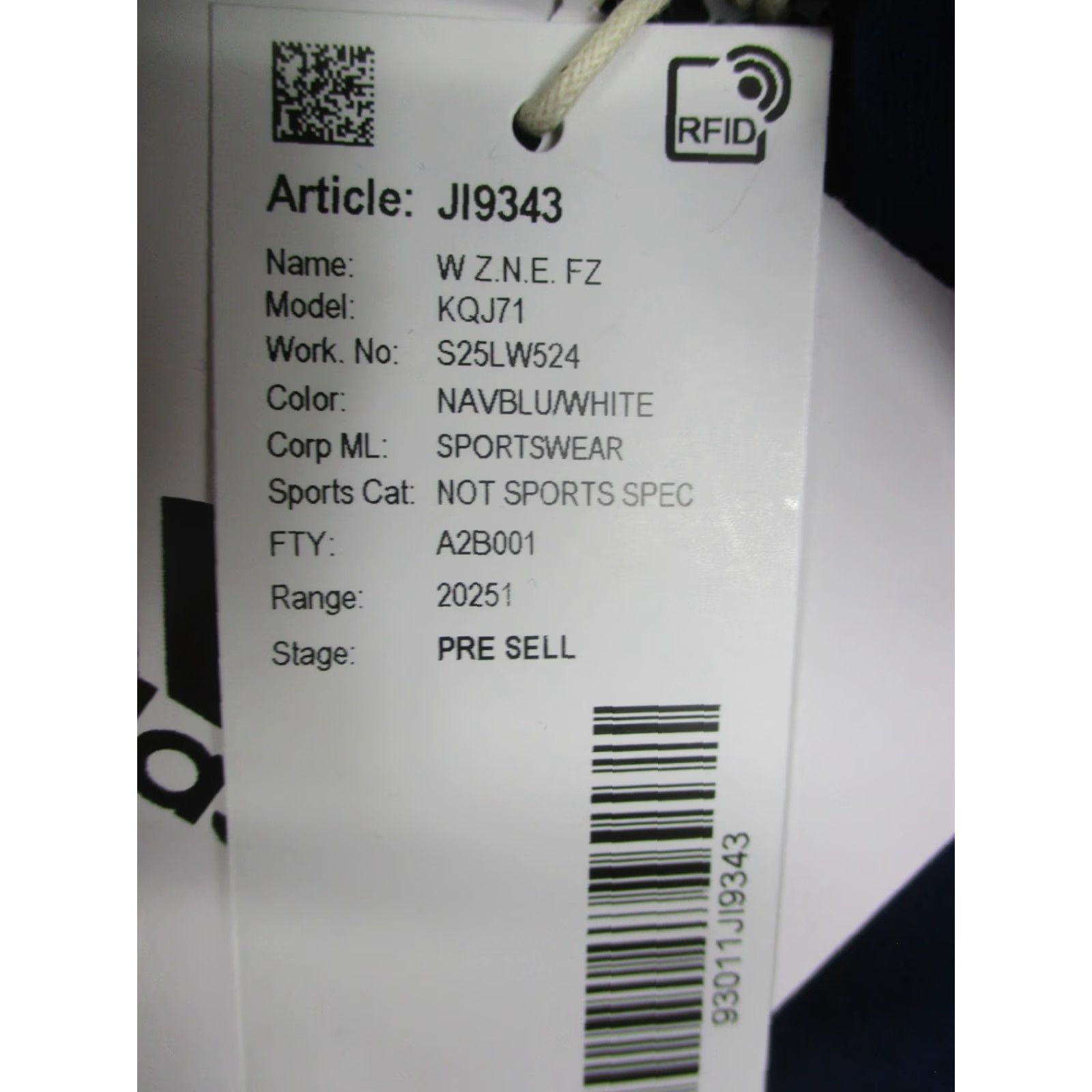 Adidas Adidas Hoodie Womens Small Navy Blue White W Z.N.E. FZ Full Zip Sportswear JI9343 Size S / US 4 / IT 40 - 3 Thumbnail