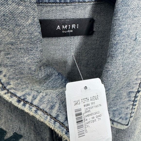 Amiri Amiri MA Quad Denim Logo Shirt Blue Men’s XL Size US XL / EU 56 / 4 - 4 Thumbnail