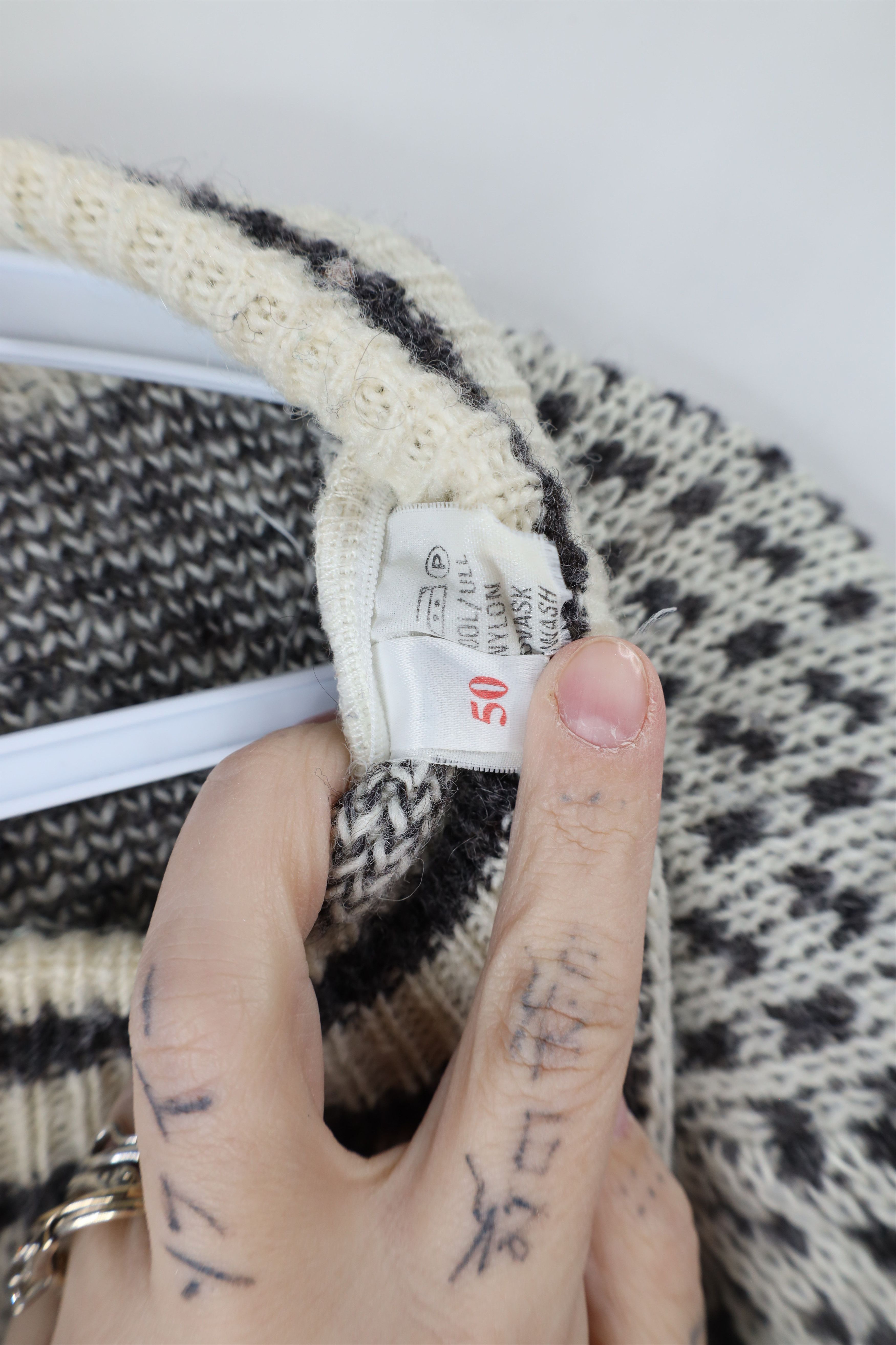 Vintage Vintage 70s Streetwear Wool Blend Knit Geometric Sweater Size US XXL / EU 58 / 5 - 6 Thumbnail