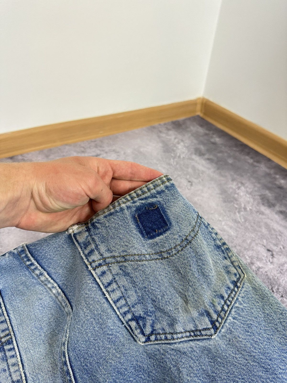 Carhartt Vintage Carhartt Light Blue Distressed Opium USA Work Jeans Size US 34 / EU 50 - 8 Thumbnail