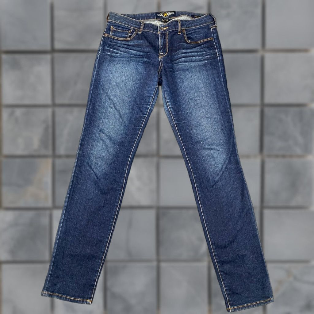Lucky Brand Lucky Brand Lolita Skinny Jeans Womens 6/28 Blue Distressed Stretch Denim Pants Jeans Size 28" / US 6 / IT 42 - 1 Thumbnail