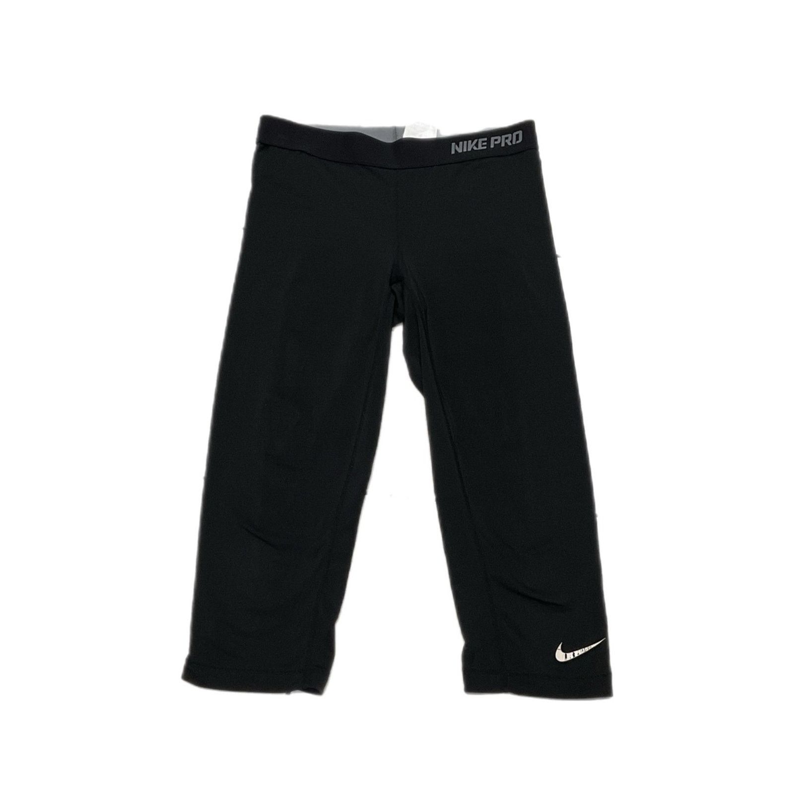 Nike Nike Pro Dri-FIT Black Cropped Leggings Size 26" / US 2 / IT 38 - 1 Thumbnail