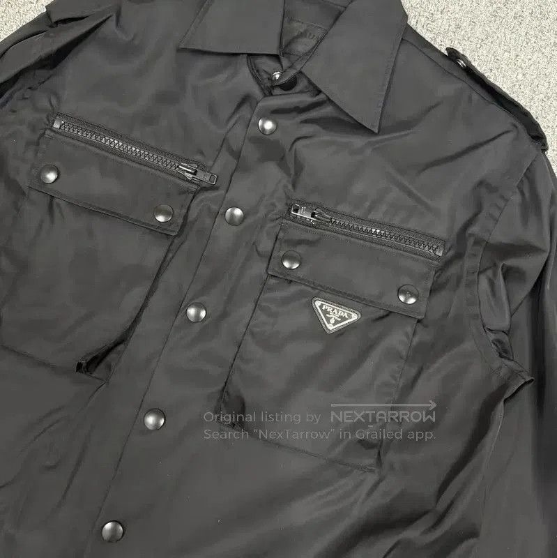 Prada Prada Black Nylon Long Sleeve Men's Shirt. Size US S / EU 44-46 / 1 - 3 Thumbnail