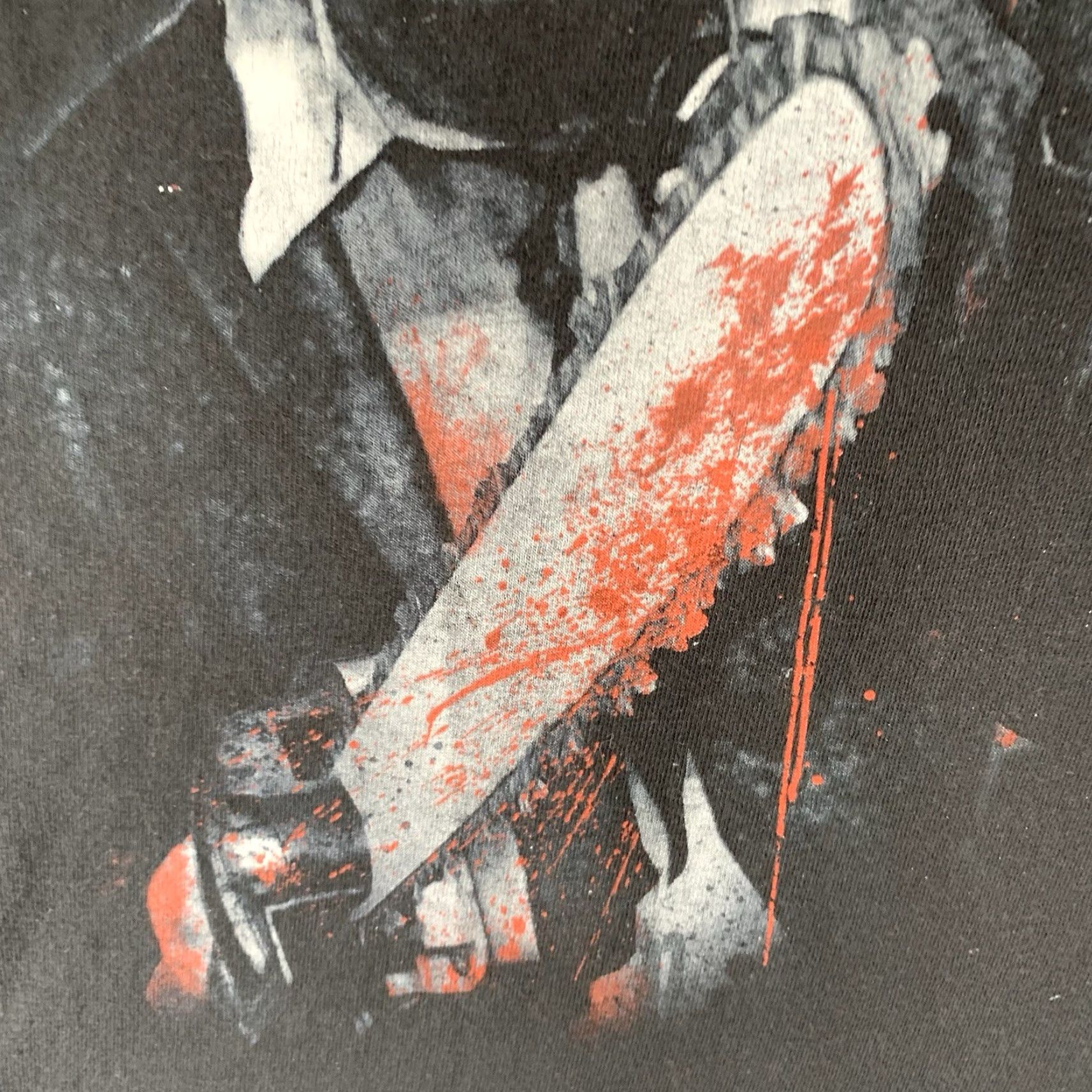 Vintage Texas Chainsaw Massacre Leatherface Graphic T-Shirt Adult Large Black Horror Movie Halloween Mens Size US L / EU 52-54 / 3 - 6 Thumbnail