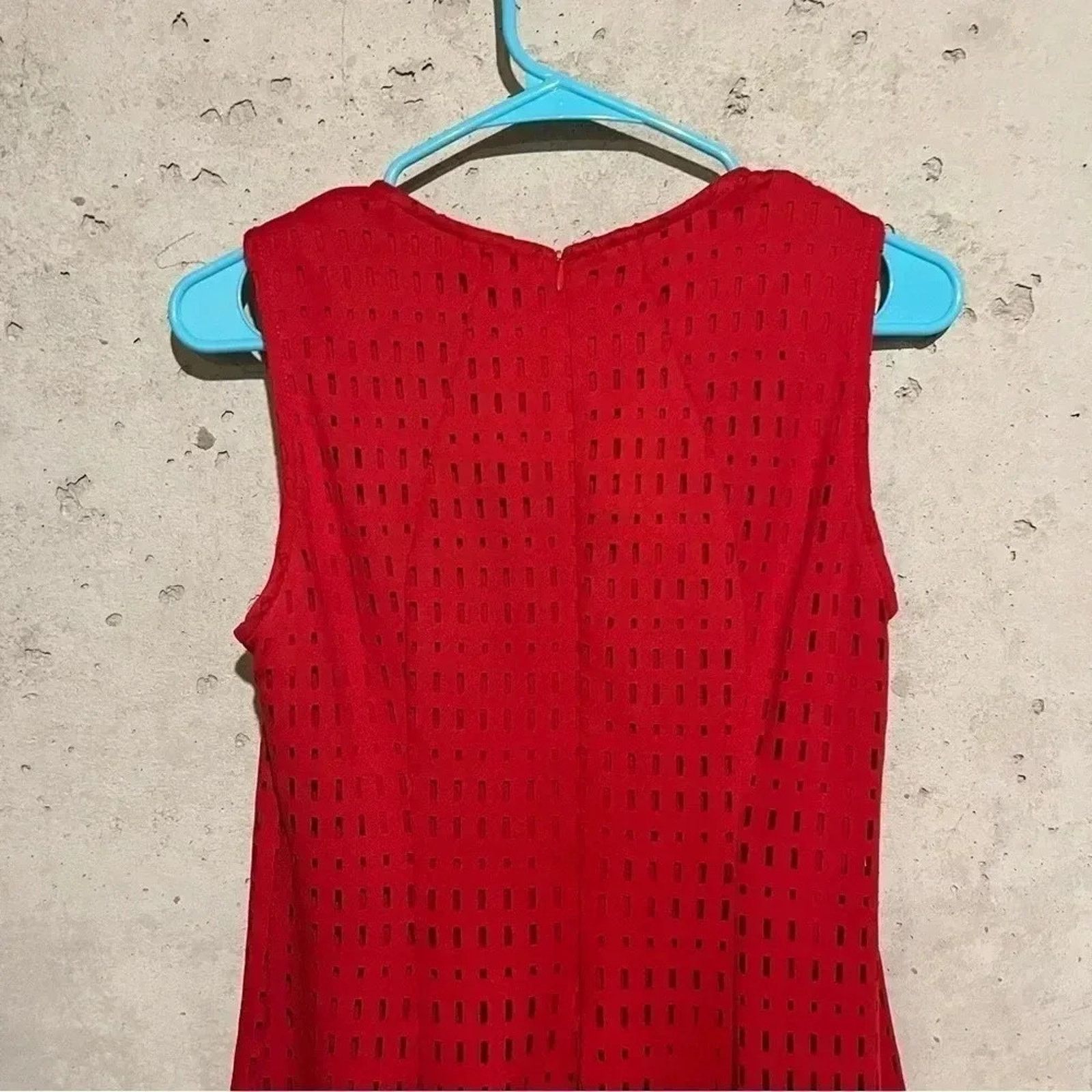 Joseph Ribkoff Joseph Ribkoff Size 4 Red Sleeveless Flare Eyelet Dress Size S / US 4 / IT 40 - 10 Thumbnail