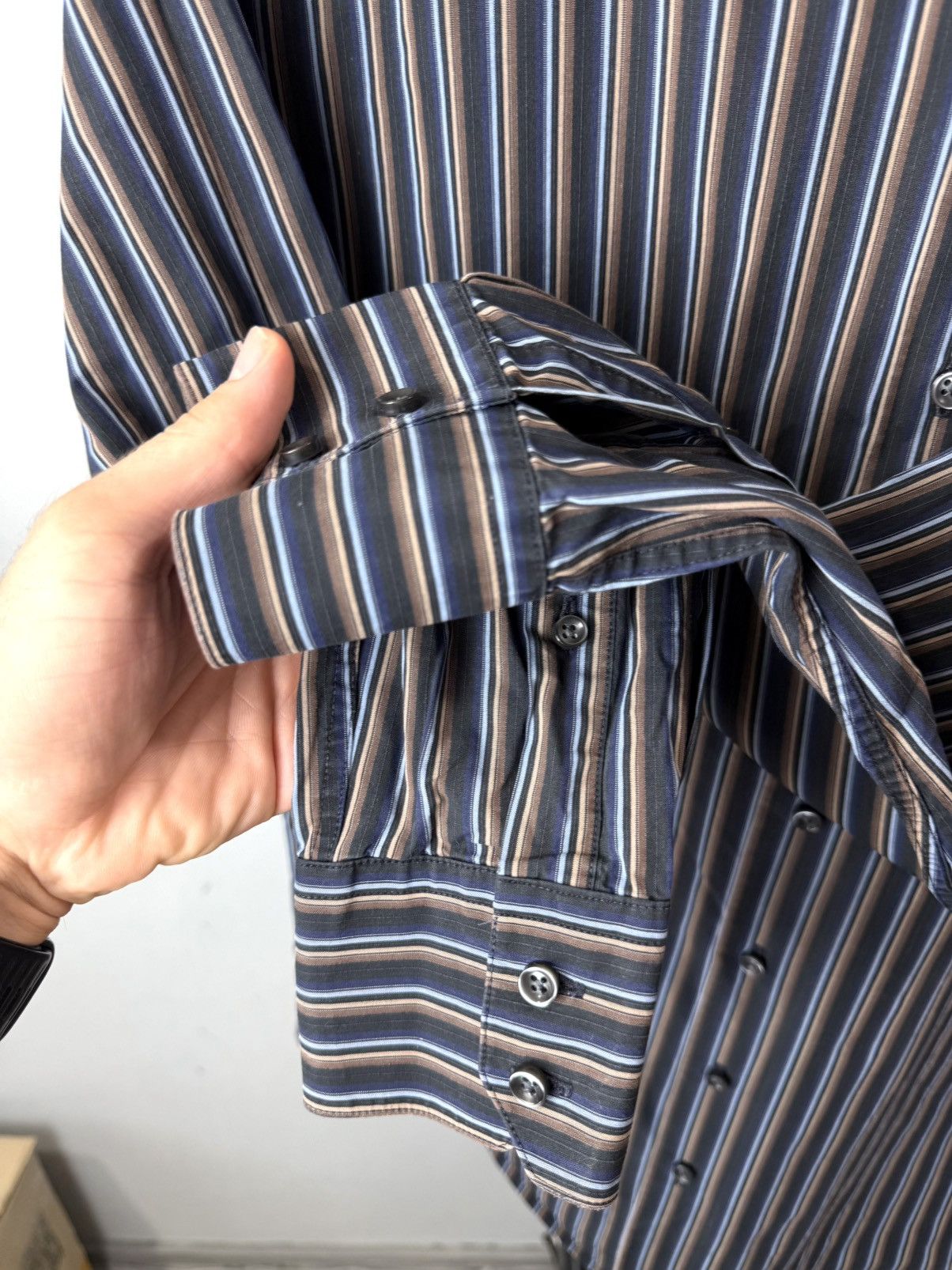 Balmain Vintage 1990’s Balmain Paris Shirt Buttons Up Size US L / EU 52-54 / 3 - 6 Thumbnail