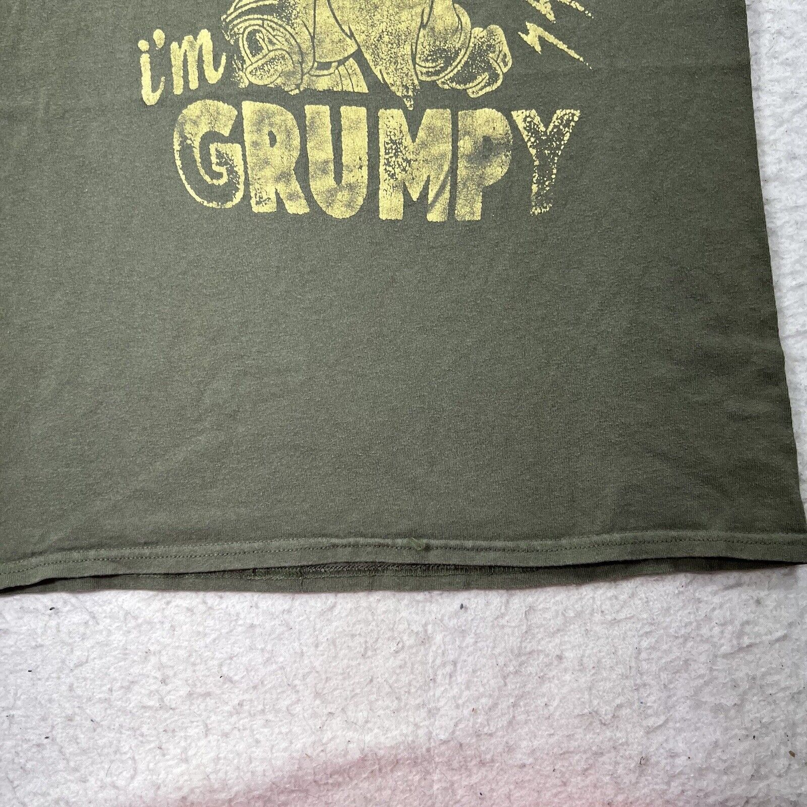 Disney Disney Back Off I'm Grumpy Green Short Sleeve Graphic Tee Size US S / EU 44-46 / 1 - 7 Thumbnail