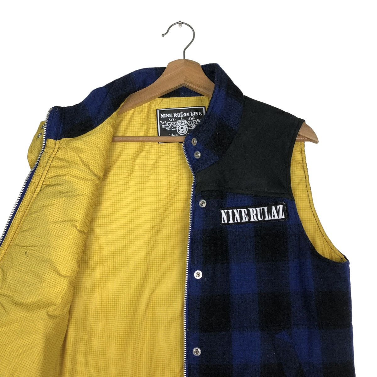Hysteric Glamour 🔥BIKER VEST JACKET NINE RULEZ JAPAN TARTAN DESIGN PUNK STYLE Size US M / EU 48-50 / 2 - 12 Thumbnail