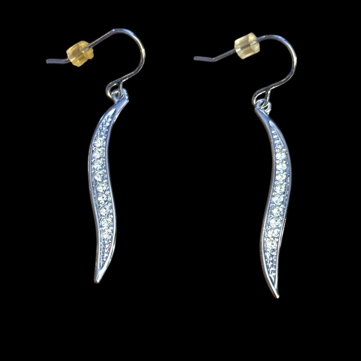Other Touchstone Crystal rhodium plated crystal dangle earrings Size ONE SIZE - 1 Thumbnail