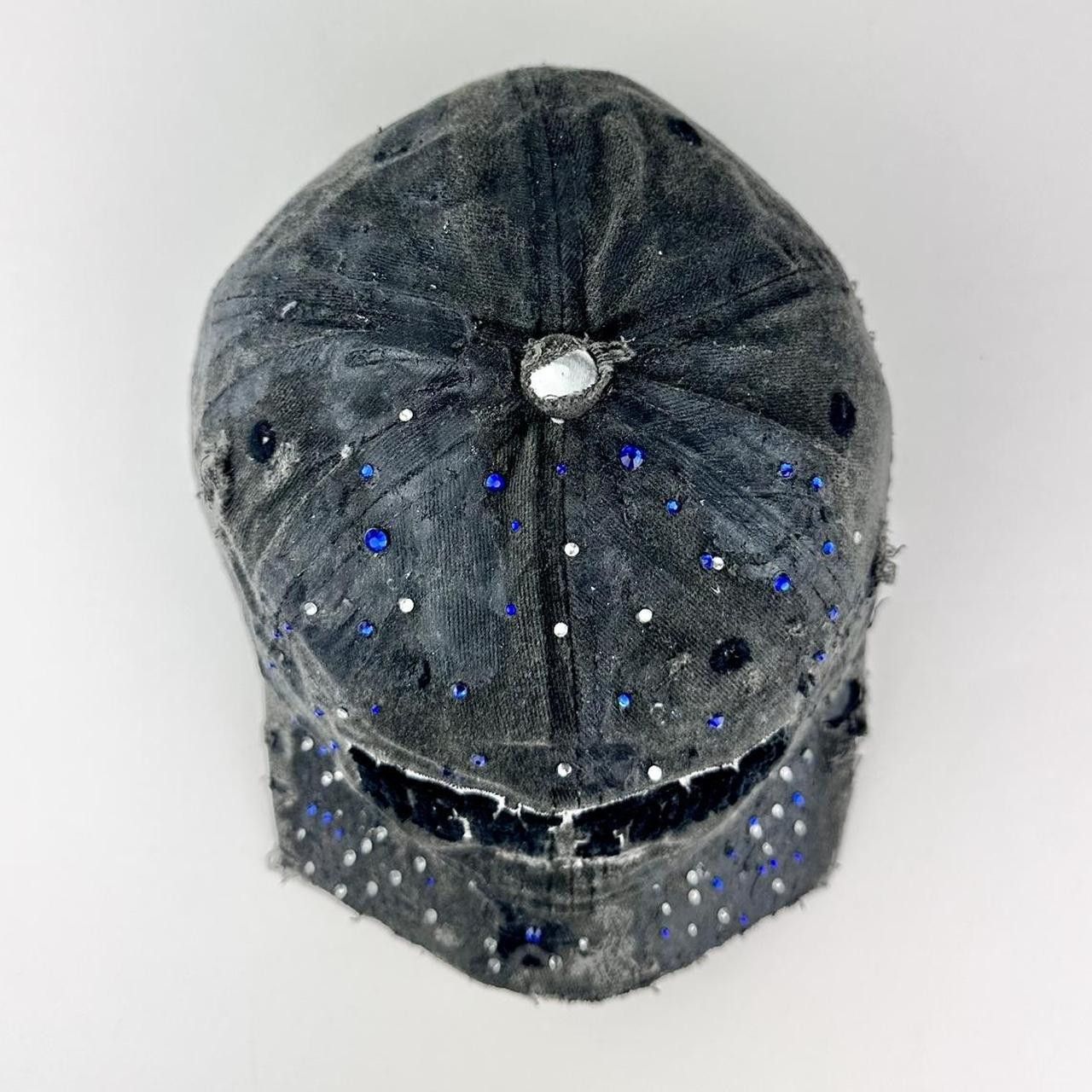 Other ASTROBOI* 'New York' Black & Blue Distressed Rhinestone Hat Size ONE SIZE - 4 Thumbnail