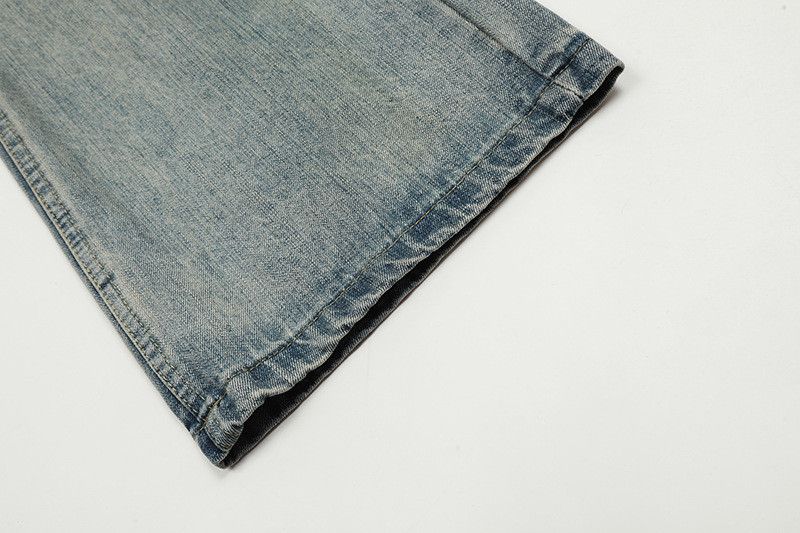 Vintage Men's High-Street Distressed Flared Jeans with Rips Size US 32 / EU 48 - 5 Thumbnail