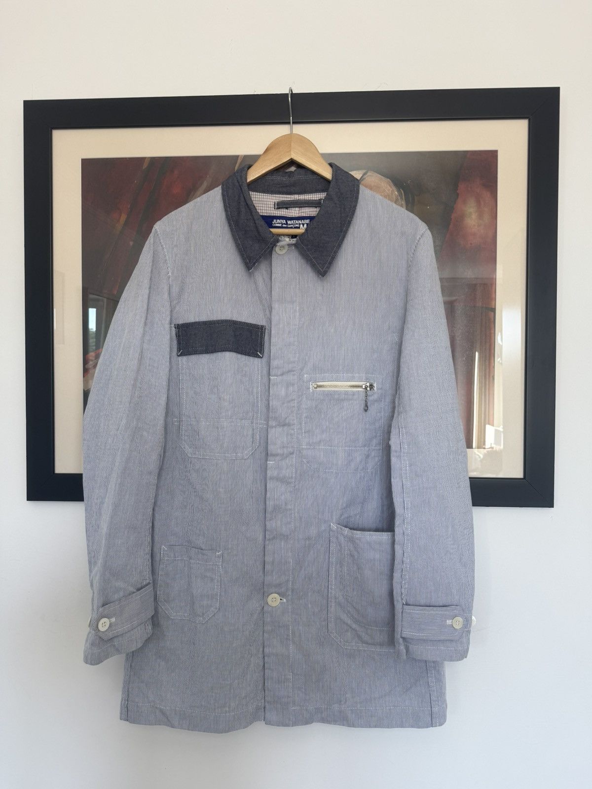 Comme des Garcons CDG JUNYA WATANABE COMME DES GARCONS COAT JACKET STRIPES Size US L / EU 52-54 / 3 - 1 Thumbnail