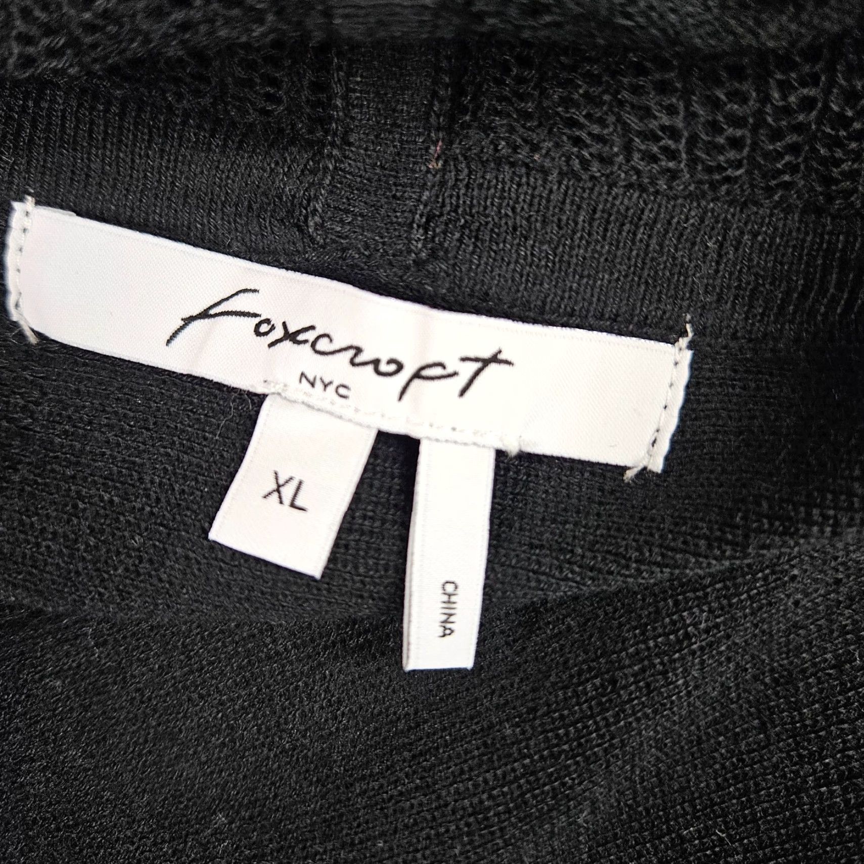 Vintage Foxcroft Cardigan Women's XL Black Open Front Long Sleeve Cotton Blend Sweater Size XL / US 12-14 / IT 48-50 - 6 Thumbnail