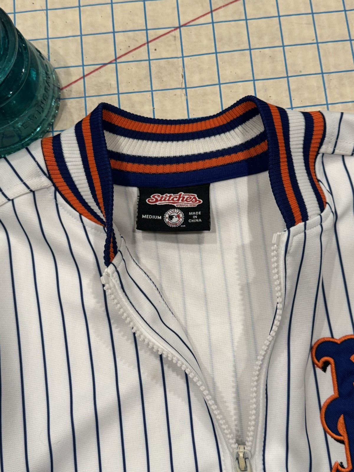 MLB Stitches New York Mets 1/4 Zip Jersey Mens Size Medium White Size US M / EU 48-50 / 2 - 5 Thumbnail