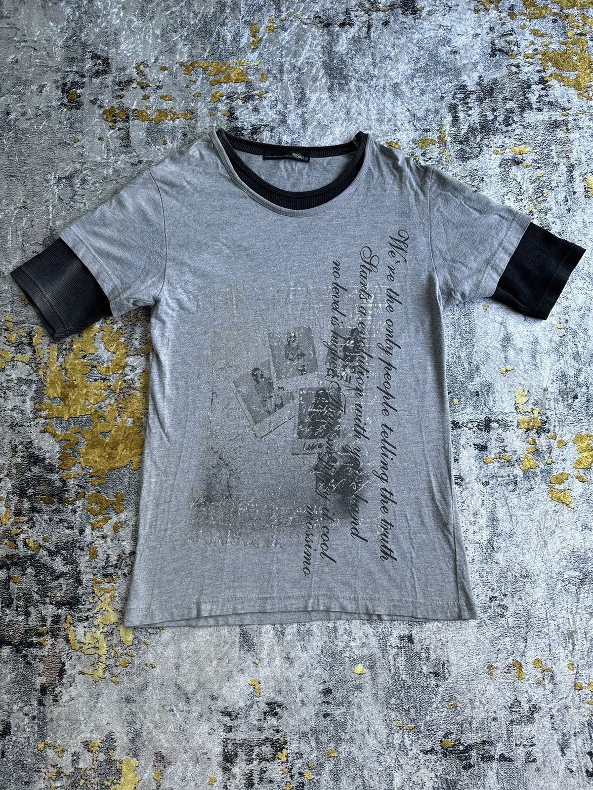 Beauty Beast VERY NICE JAPANESE CRAZY FADED POEM DOUBLE LAYER TSHIRT Size US S / EU 44-46 / 1 - 1 Thumbnail