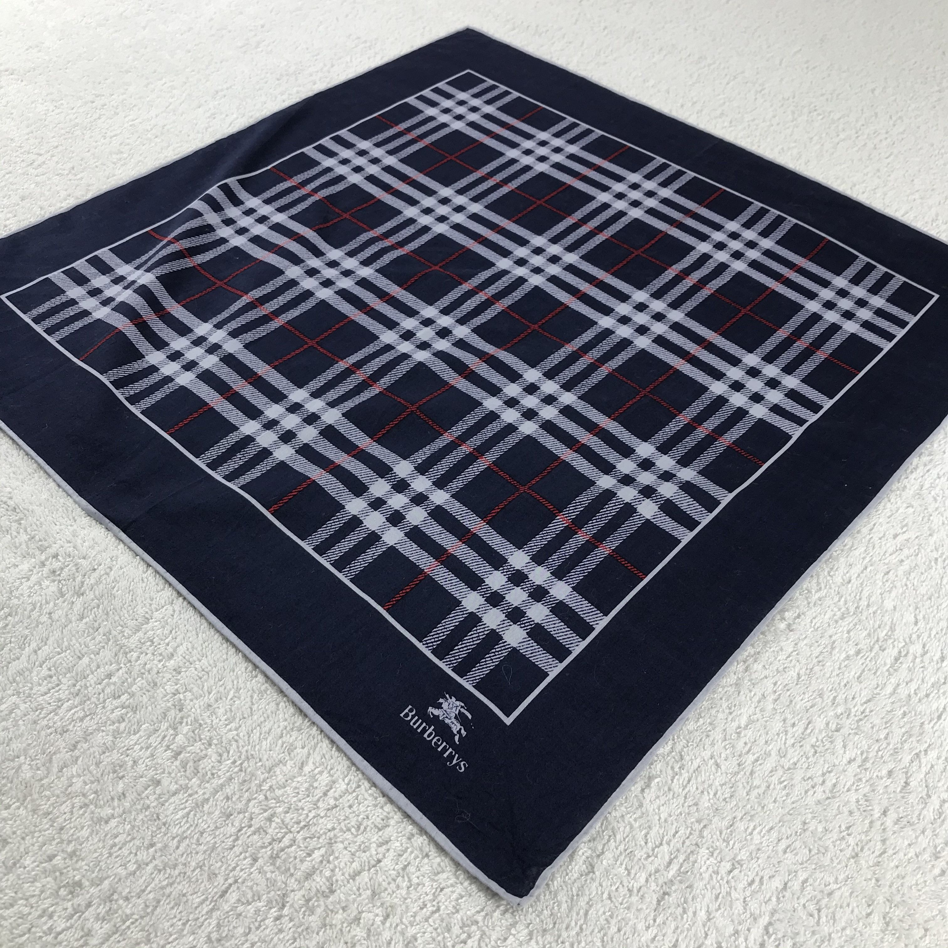 Burberry × Vintage Burberry Bandana / Handkerchief / Neckerchief - S172 Size ONE SIZE - 2 Thumbnail
