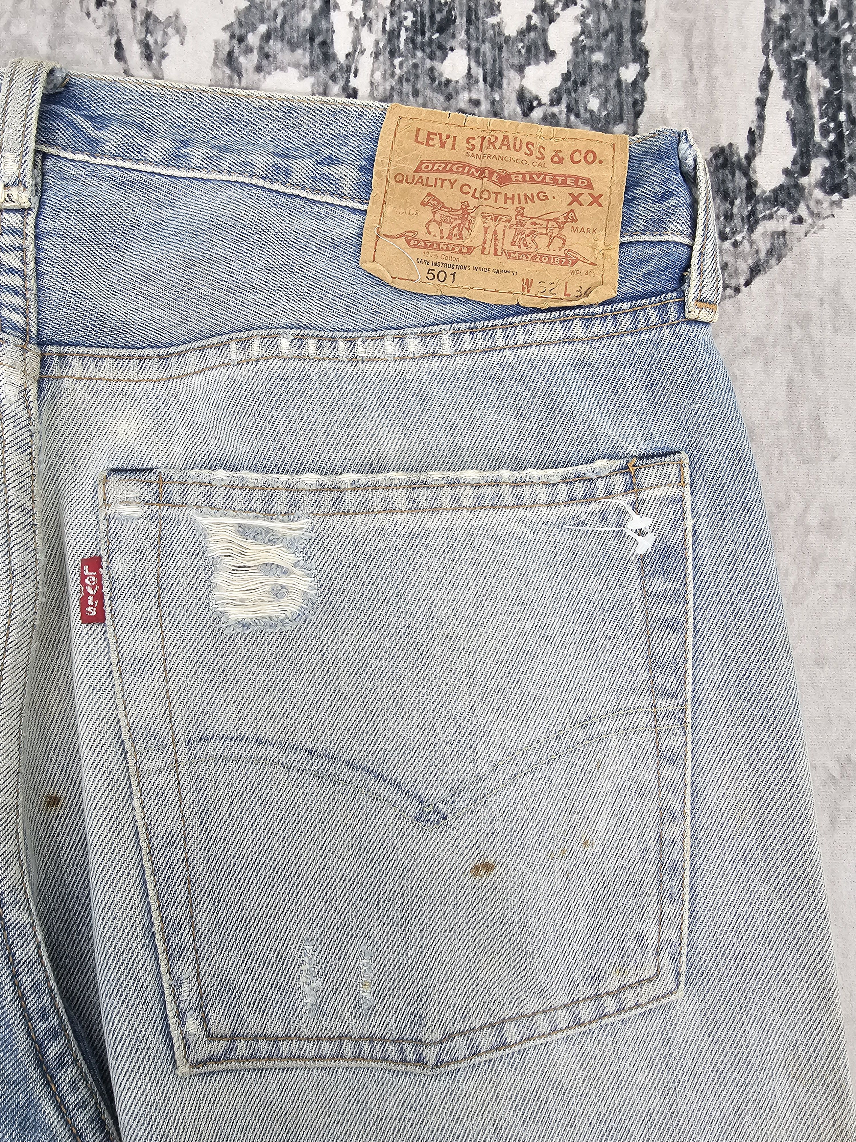 Levi's Vintage Clothing Vtg LEVIS 501 Redline Ripped Rusty Repro Jeans L0442 Size US 33 - 12 Thumbnail