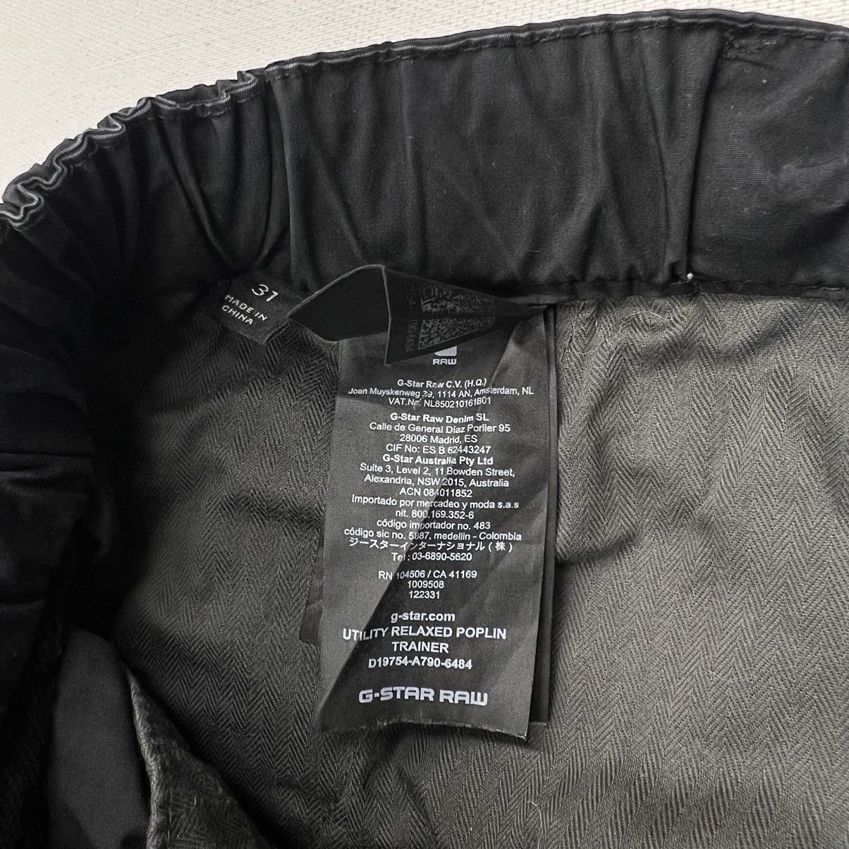 G-Star G Star Raw Pants Black Utility Relaxed Poplin Trainer Size US 31 - 12 Thumbnail