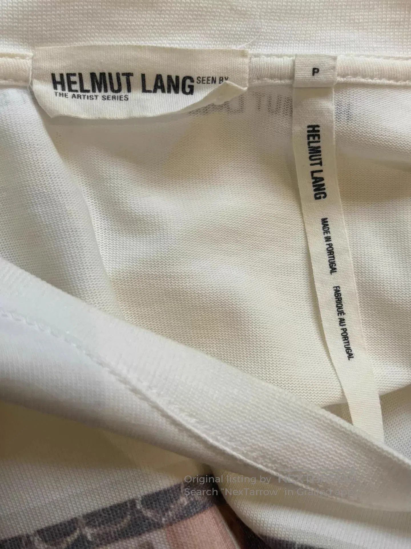 Helmut Lang White Long Sleeve Graphic Print Shirt. Size US S / EU 44-46 / 1 - 5 Thumbnail