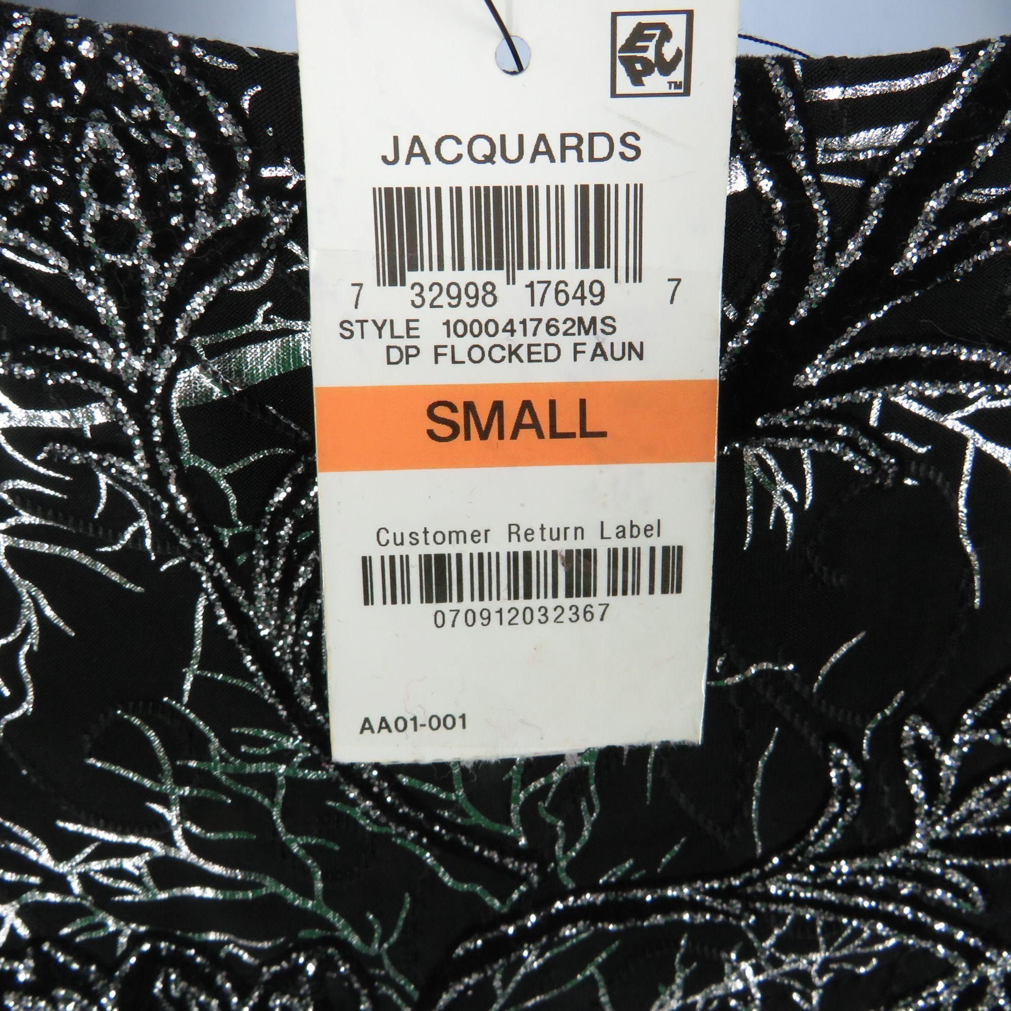 JM Collection JM Collection Jacquards Small Black Silver Flocked Faun Top Size S / US 4 / IT 40 - 5 Thumbnail
