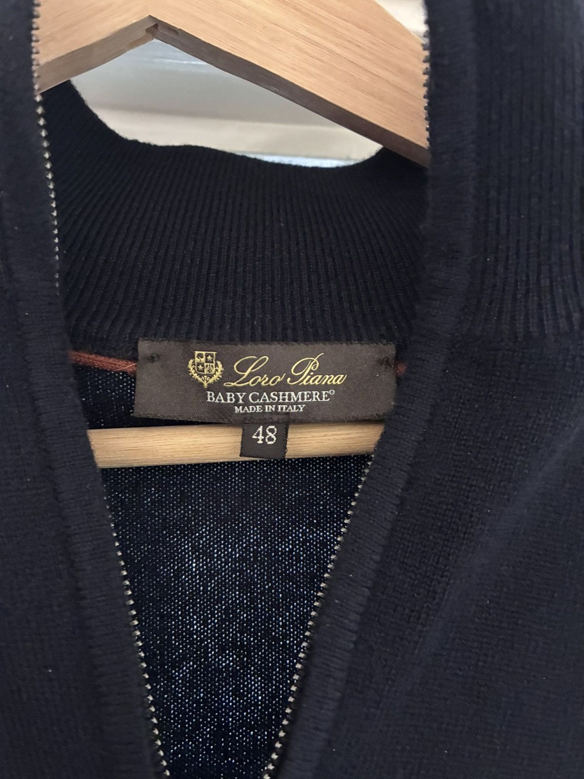 Loro Piana Loro piana navy baby cashmere quarter zip size medium/48 Size US M / EU 48-50 / 2 - 2 Thumbnail