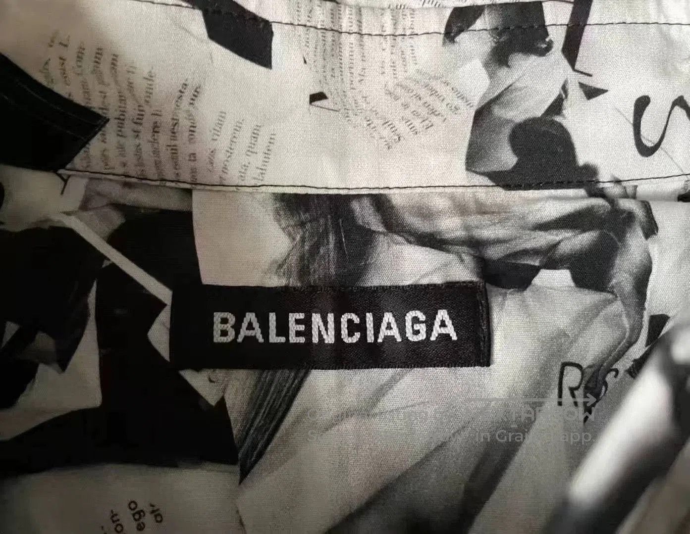 Balenciaga Balenciaga Newspaper Print Button-Up Shirt. Size US S / EU 44-46 / 1 - 4 Thumbnail