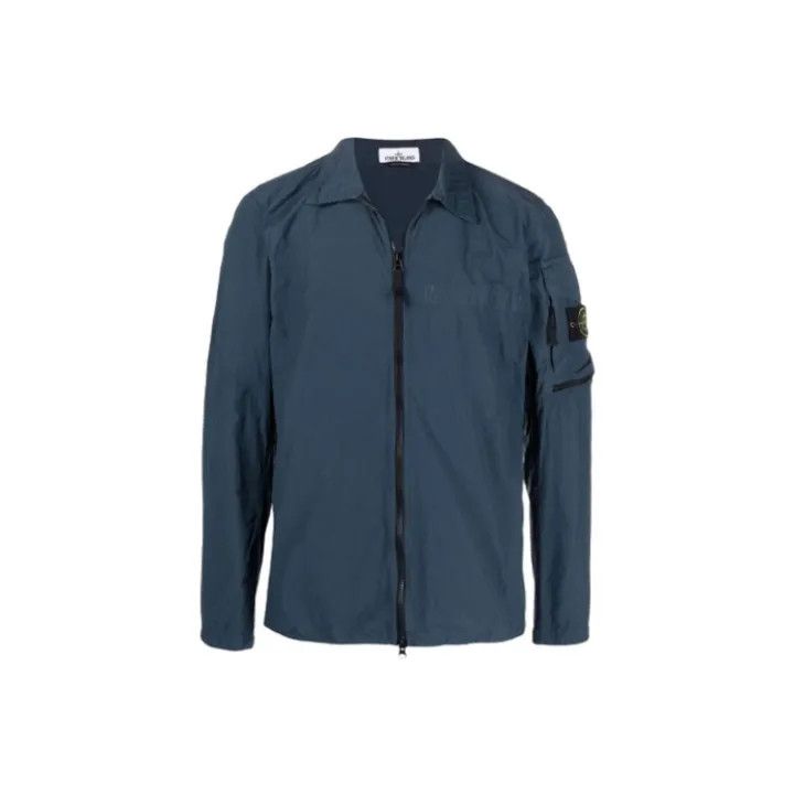 Stone Island Stone Island Blue Zippered Jacket for Men Size US XL / EU 56 / 4 - 1 Thumbnail