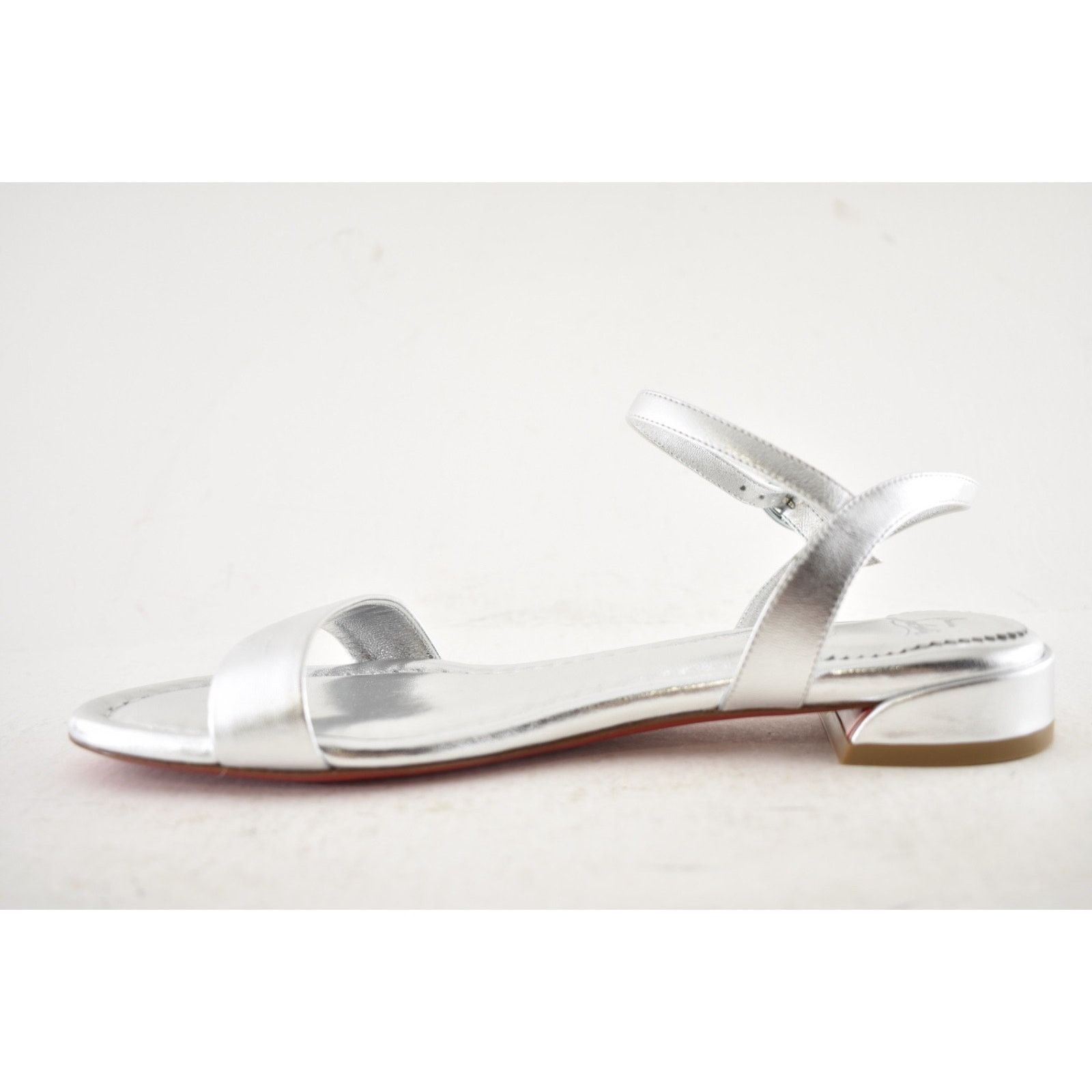Christian Louboutin Christian Louboutin Sweet Jane Sandal Flat Silver 40.5 Size US 10.5 / IT 40.5 - 8 Thumbnail