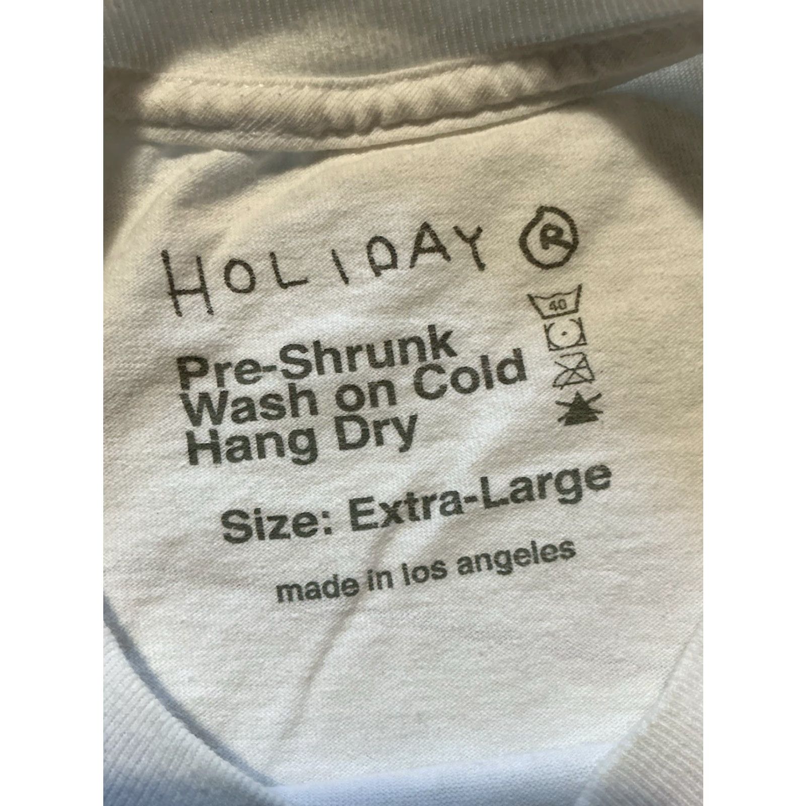 J Brand VINTAGE Holiday Brand Nick Holiday Dance Hall Inside Outside White Graphic S/S T-Shirt XL Mens Size US XL / EU 56 / 4 - 6 Thumbnail