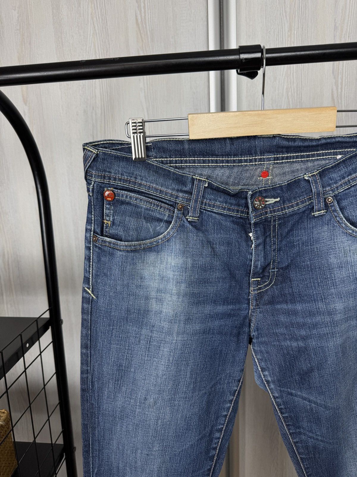 Evisu Evisu Puma Vintage 00s Washed Denim Y2K Flared Pants Jeans Size 34" / US 12 / IT 48 - 4 Thumbnail