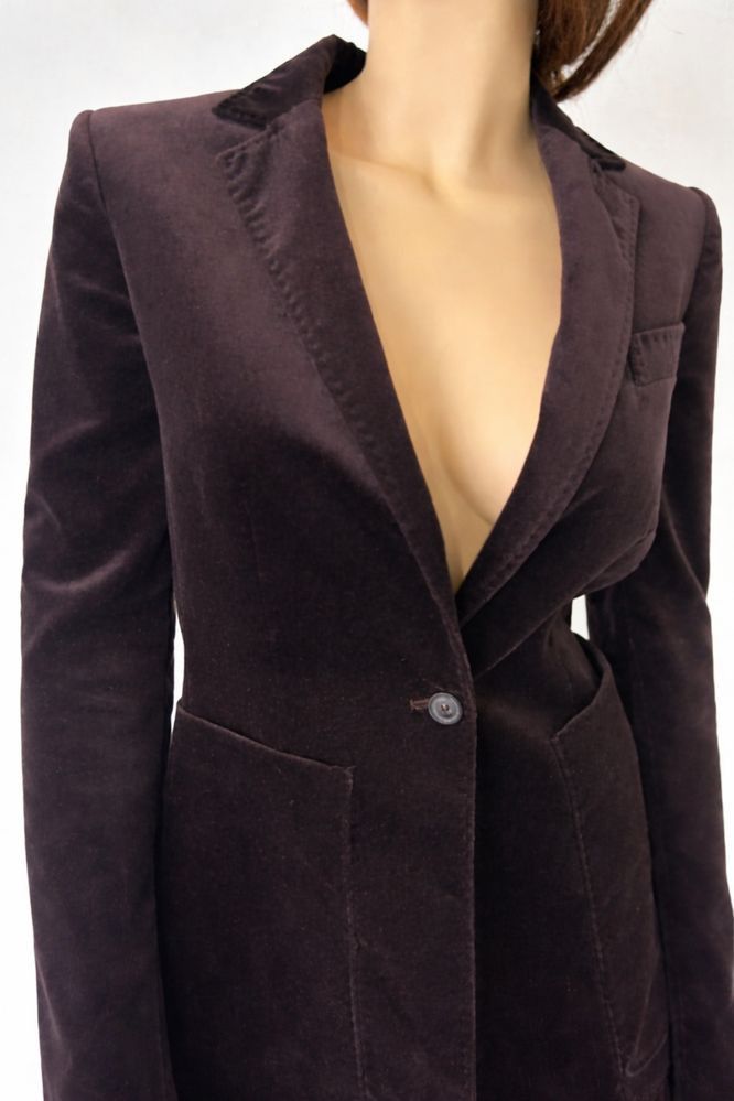 Dolce Gabbana Velour Burgundy Blazer