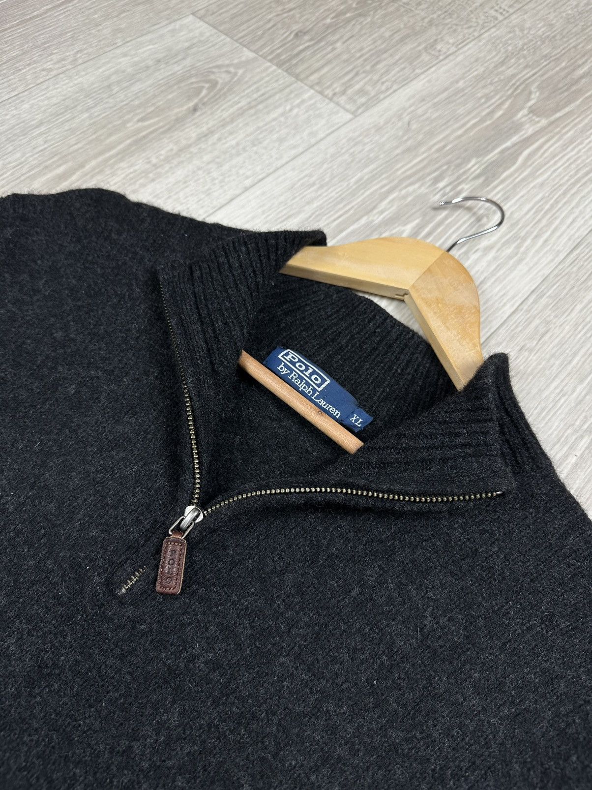 Polo Ralph Lauren × Ralph Lauren × Vintage Vintage Polo Ralph Lauren 1/4 Zip Wool Sweater 90s Size US XL / EU 56 / 4 - 4 Thumbnail