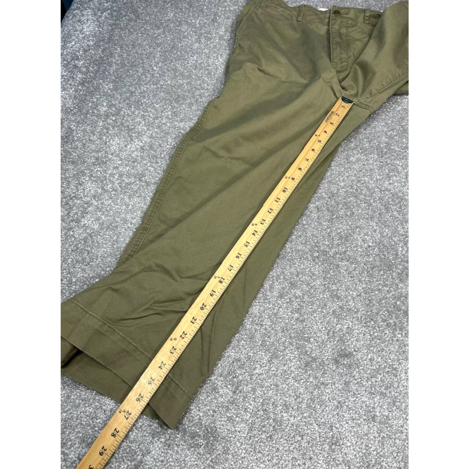 Polo Ralph Lauren Polo Ralph Lauren Cropped Pants Women 10 Green Cotton Stretch High Rise Wide Leg Size 32" / US 10 / IT 46 - 5 Thumbnail